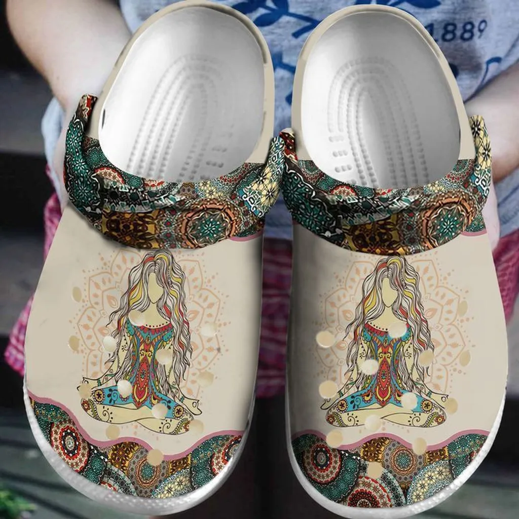 Yoga Mandala Rubber Crocs Clog