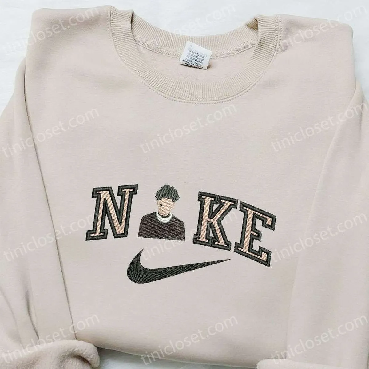 Young Boy x Nike Embroidered Sweatshirt, Celebrity Embroidered Shirt, Custom Embroidered T-shirt