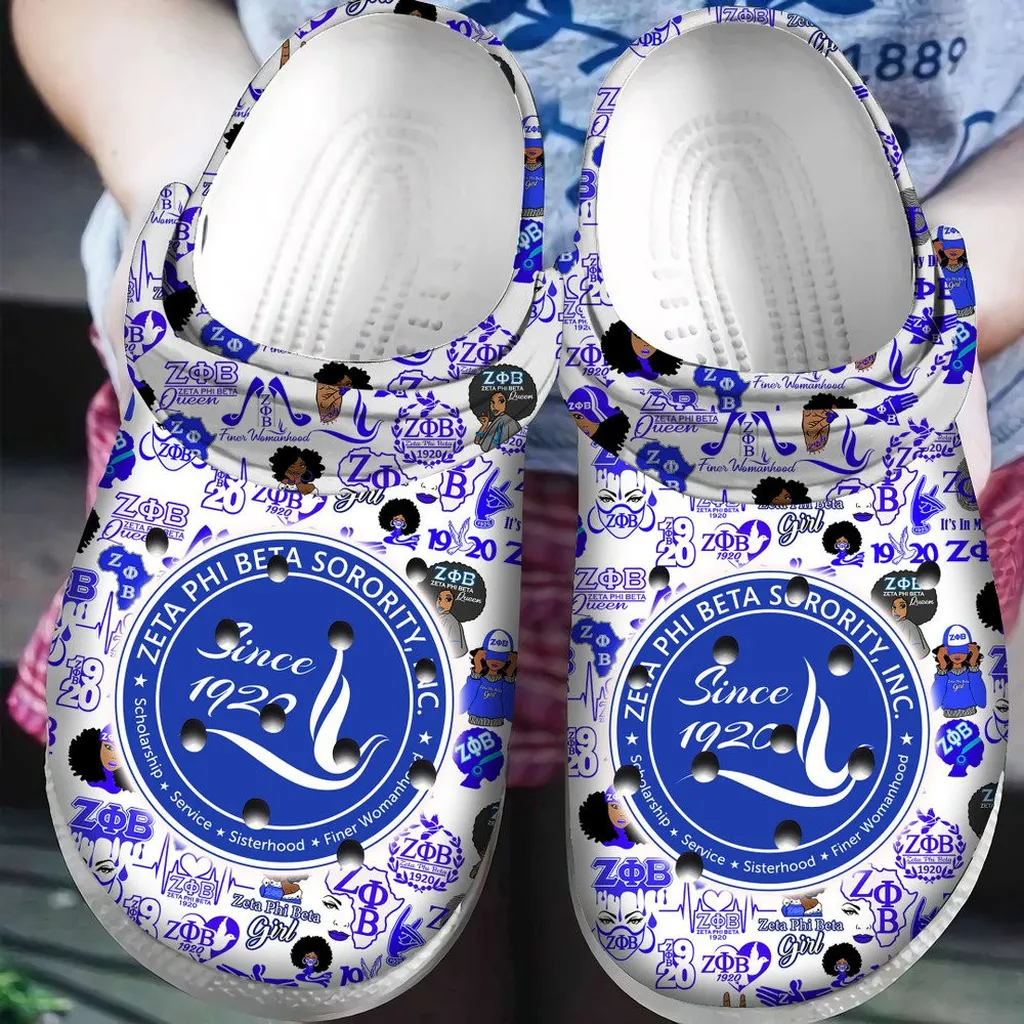 Zeta Phi Beta Crocs Classic Clogs