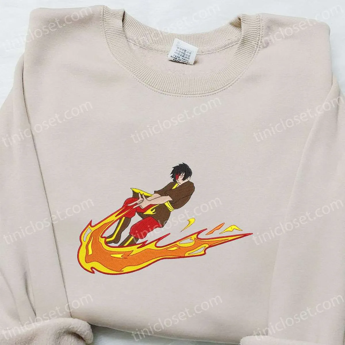 Zuko x Swoosh Anime Embroidered Sweatshirt, Avatar Embroidered Shirt, Best Gift for Family