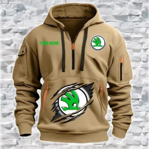 Personalized Skoda Auto Hoodie Half Zipper HZH24615185