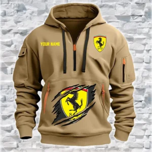 Personalized Ferrari Hoodie Half Zipper HZH24615186