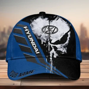 Hyundai Black Cap, Customized Name Hat All Over Print