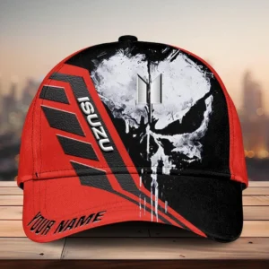 Isuzu Black Cap, All-Over Printed Customized Hat