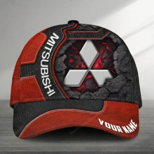 Mitsubishi Black Cap, All-Over Printed Customized Hat