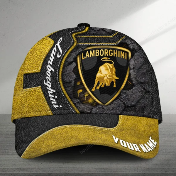 Lamborghini Cap for Car Lovers, Customized Name Hat All Over Print