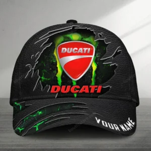 Ducati Black Cap, Customized Name Hat All Over Print