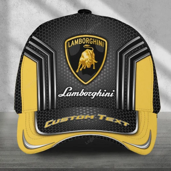 Lamborghini Black Cap, Personalized Hat All Over Printed