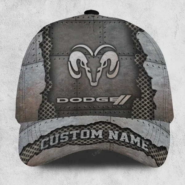 Dodge Black Cap, Customized Name Hat All Over Print