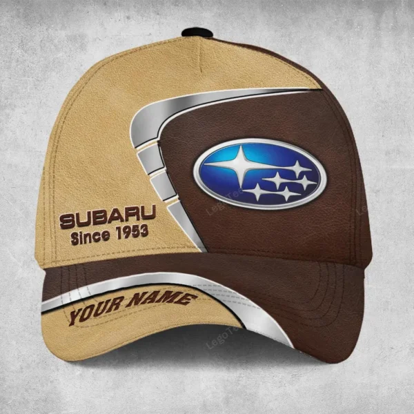 Subaru Black Cap, Customized Name Hat All Over Print