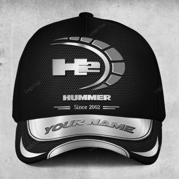 H2 Hummer Black Cap, All-Over Printed Customized Hat