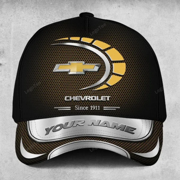 Chevrolet Black Cap, Personalized Hat All Over Printed