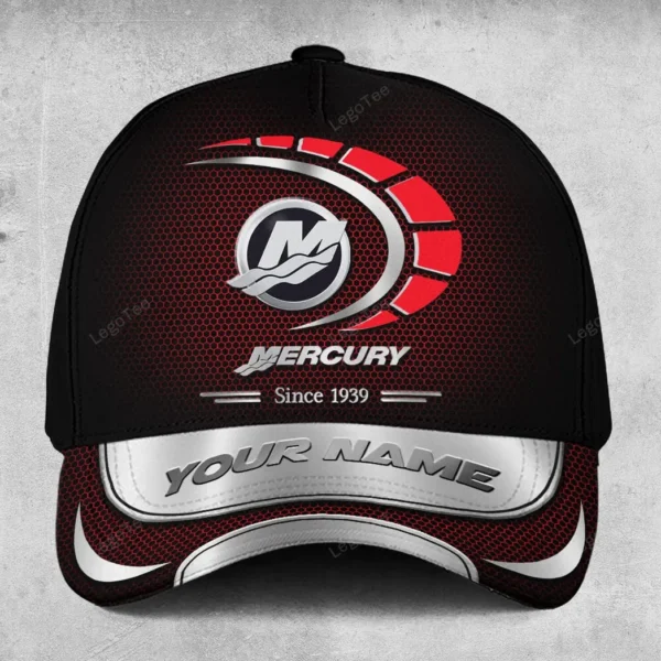 Mercury Marine Baseball Cap, Customized Name Hat All Over Print VPCP2461153048