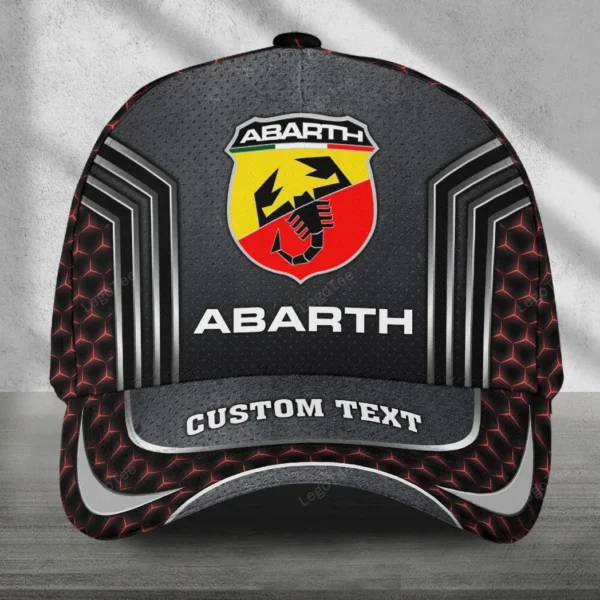 Abarth Cap for Car Lovers, Customized Name Hat All Over Print