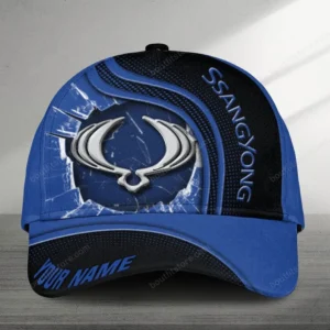 Personalized Ssangyong Black Cap, All-Over Printed Customized Hat