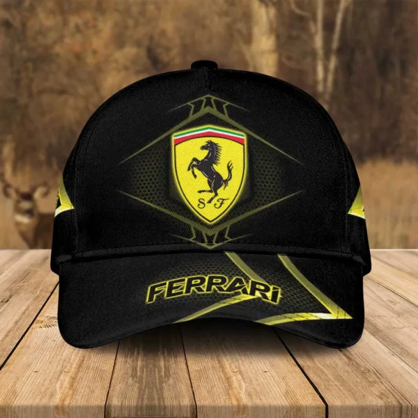 Ferrari black Classic Cap, Hat All Over Print