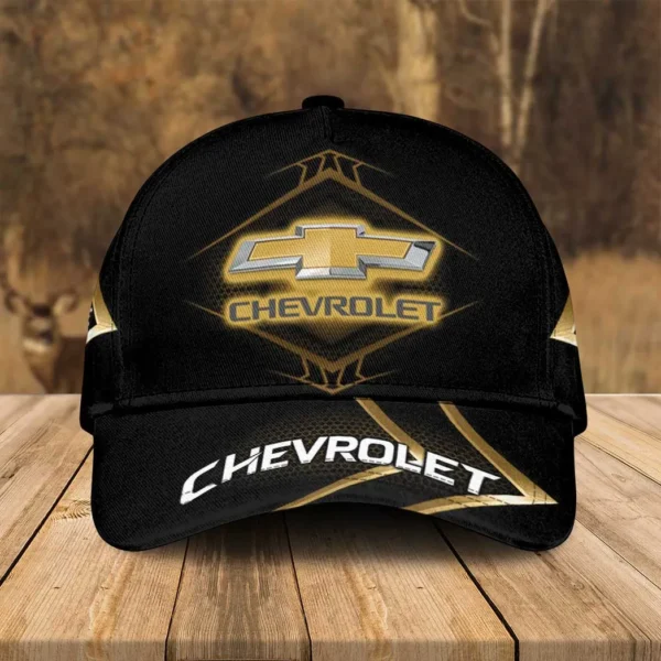 Chevrolet black Cap for Car Lovers, Customized Name Hat All Over Print