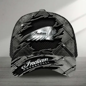 Indian Motorcycle Black Cap, All-Over Printed Customized Hat