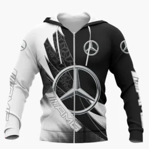 Mercedes AMG Zipper Hoodie Shirt, Car Style Classic Zipper Hoodie Shirt