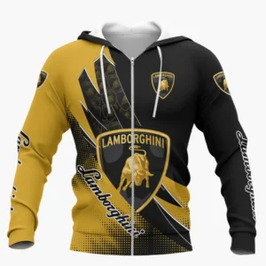 Lamborghini Zipper Hoodie Shirt, Car Style Classic Zipper Hoodie Shirt