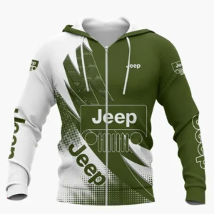 Jeep Zipper Hoodie Shirt, Car Style Classic Zipper Hoodie Shirt