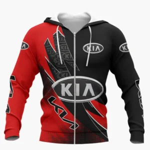 Kia Zipper Hoodie Shirt, Car Style Classic Zipper Hoodie Shirt