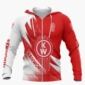 Kenworth Zipper Hoodie Shirt, Car Style Classic Zipper Hoodie Shirt