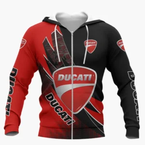 Ducati Zipper Hoodie Shirt, Car Style Classic Zipper Hoodie Shirt