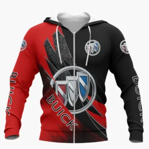 Buick Zipper Hoodie Shirt, Car Style Classic Zipper Hoodie Shirt