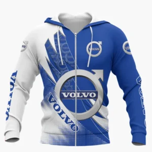 Volvo Zipper Hoodie Shirt, Car Style Classic Zipper Hoodie Shirt