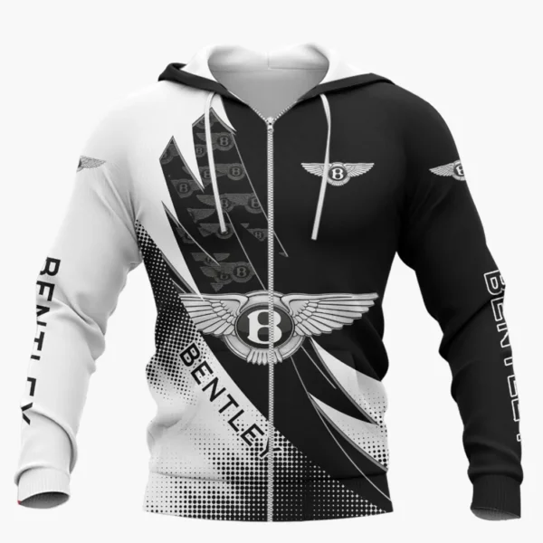 Bentley Zipper Hoodie Shirt, Car Style Classic Zipper Hoodie Shirt