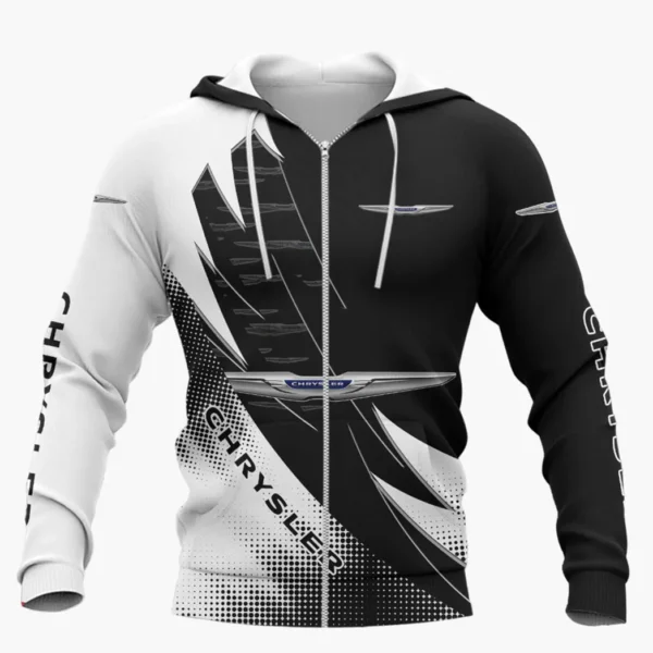 Chrysler Zipper Hoodie Shirt, Car Style Classic Zipper Hoodie Shirt