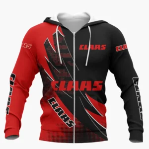 Claas Zipper Hoodie Shirt, Car Style Classic Zipper Hoodie Shirt