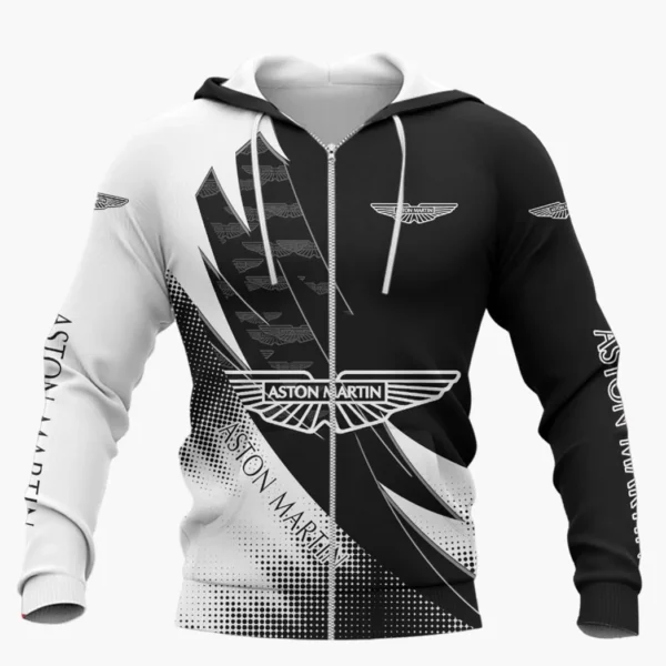 Aston Martin Zipper Hoodie Shirt, Car Style Classic Zipper Hoodie Shirt