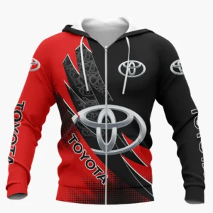 Toyota Zipper Hoodie Shirt, Car Style Classic Zipper Hoodie Shirt