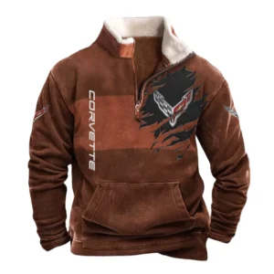 Corvette Half Zip Fur Collar Hoodie