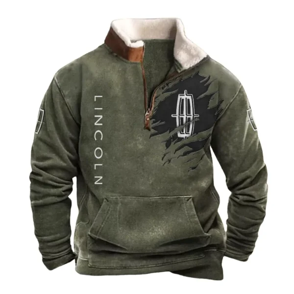 Lincoln Half Zip Fur Collar Hoodie