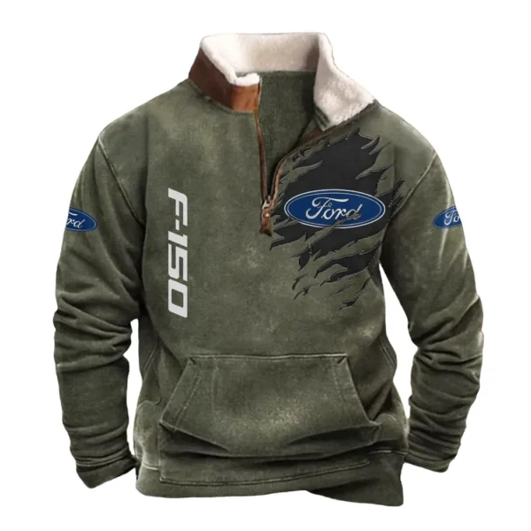 Ford F150 Half Zip Fur Collar Hoodie