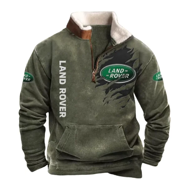 Land Rover Half Zip Fur Collar Hoodie