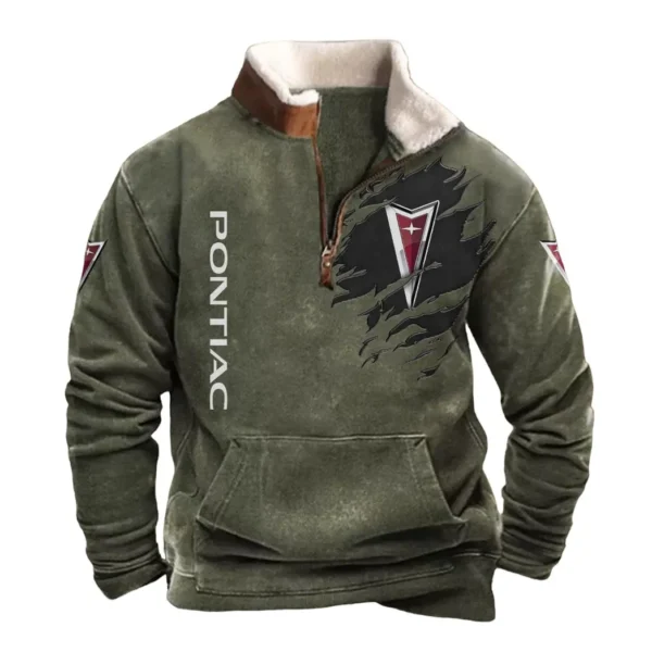 Pontiac Half Zip Fur Collar Hoodie