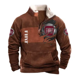 Fiat Half Zip Fur Collar Hoodie