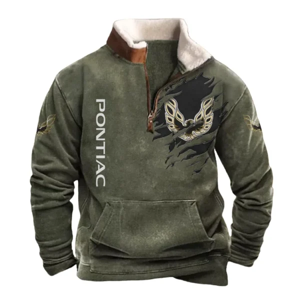 Firebird Pontiac Half Zip Fur Collar Hoodie