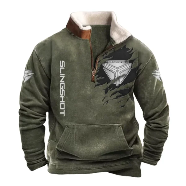 Polaris Slingshot Half Zip Fur Collar Hoodie