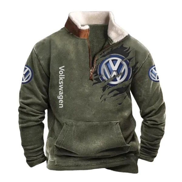 Volkswagen Half Zip Fur Collar Hoodie