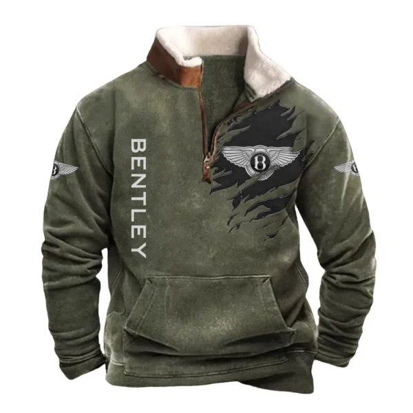 Bentley Half Zip Fur Collar Hoodie