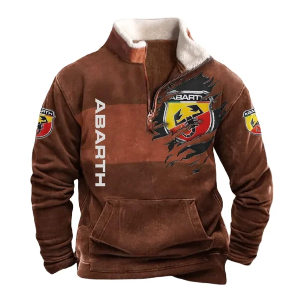 Abarth Half Zip Fur Collar Hoodie