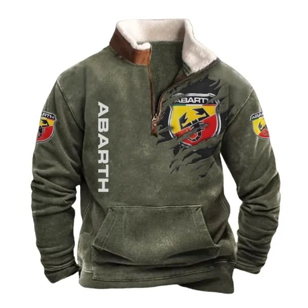 Abarth Half Zip Fur Collar Hoodie