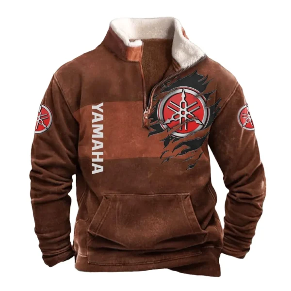 Yamaha Half Zip Fur Collar Hoodie