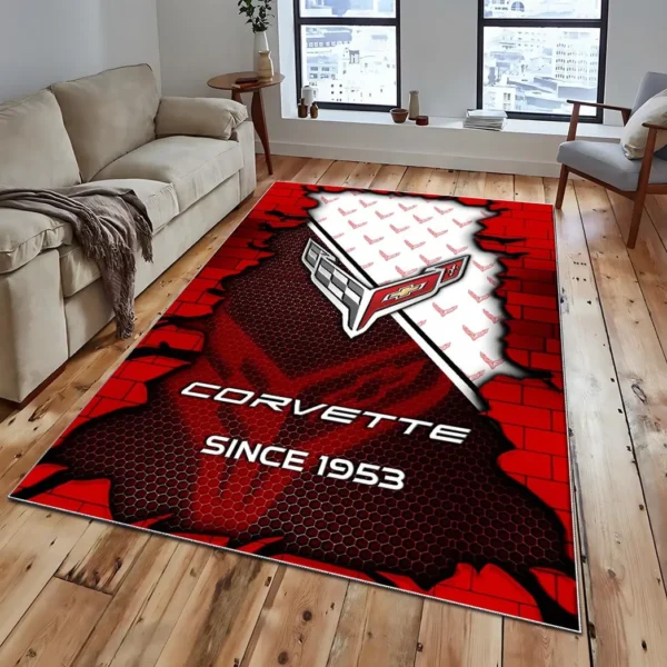 Corvette Super Cars H2RUG0813245761 Area Rug, Carpet Floor Decor Home