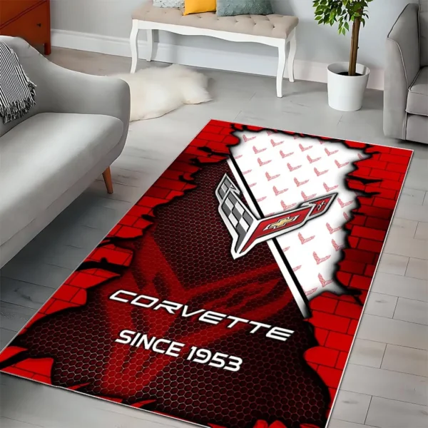 Corvette Super Cars H2RUG0813245761 Area Rug, Carpet Floor Decor Home